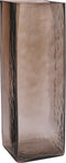 Mica Decorations Vic Vaas - 14x14x42 cm - Glas - Donkerbruin