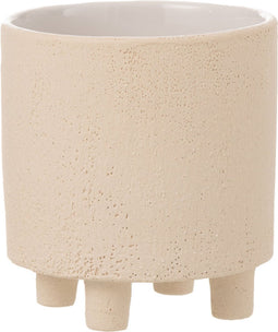 J-Line bloempot Zand - keramiek - beige - small - Ø 15 cm