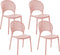 Beliani OSTIA - Tuinstoel set van 4 - Roze - Kunststof