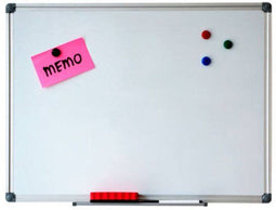 DiscountOffice - Whiteboard Budget - Magneethoudend, Droog Uitwisbaar - 60 x 90 cm - Staal - Wit
