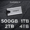 Integral SlimXpress Pro - Portable SSD 4TB - 2000 MB/s - Zilver