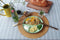 CABANAZ - bord, keramiek, FONDUE PLATE, groen