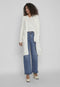 Vila Viril Long L/s Knit Cardigan - Dames Vest - Lange mouwen - White Alyssum