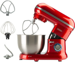 Bourgini Classic Kitchen Chef - Keukenmachine 1300W - 4.5L Mengkom - Rood
