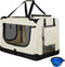 Lassie - Vouwbare Hondentransportbox - Geschikt voor puppy's en kleine honden - Beige - 50 x 70 x 52 cm