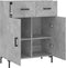 vidaXL - Dressoir - 69,5x34x90 - cm - bewerkt - hout - betongrijs