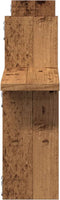 vidaXL - Wandschappen - 2 - st - 38x12x38 - cm - bewerkt - hout - oud - houtkleurig