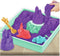 Kinetic Sand - Zandbak-set met 454 g paars origineel kinetisch zand opbergzandbak 4 vormen en gereedschap - Sensorisch speelgoed