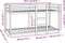 vidaXL - Stapelbed - 80x200 - cm - massief - grenenhout - zwart