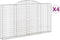 vidaXL - Schanskorven - 4 - st - gewelfd - 300x30x160/180 - cm - ijzer