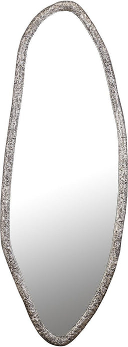 PTMD Paislie Nickel Organic Shaped Mirror Oval