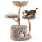 Coast Krabpaal - 105 cm - Massief Perenhout met Mand en Jute - Bruin