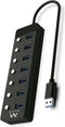 Ewent EW1147 - USB hub - 7x USB A 3.2 Gen 1 - Zwart