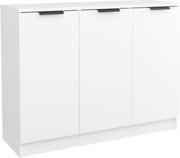 vidaXL Dressoir - 90,5x30x70 cm - bewerkt hout - wit
