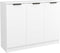 vidaXL Dressoir - 90,5x30x70 cm - bewerkt hout - wit