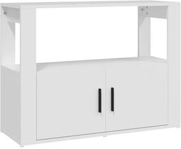 vidaXL Dressoir - 80x30x60 cm - bewerkt hout - wit
