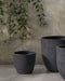 KANNIA - Bloempot - Donkergrijs - 36 cm - Klei-vezelmengsel