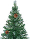 vidaXL - Kunstkerstboom - met - verlichting - kerstballen - dennenappels - 180 - cm