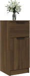 vidaXL - Dressoirs - 2 - st - 30x30x70 - cm - bewerkt - hout - bruin - eikenkleur