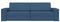 vidaXL - Vloersofa - Bed - 2-in-1 - Blauw - 245x150x60,5 - cm - Stof