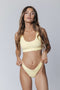 Colourful Rebel Mette Terry Bikini Top - Slim fit - Soft Yellow