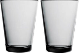 Iittala Kartio - Glas - 40 cl - Grijs - 2 stuks