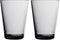 Iittala Kartio - Glas - 40 cl - Grijs - 2 stuks