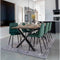 House Nordic Middelfart Eetkamerstoel Velvet Groen - Set van 2