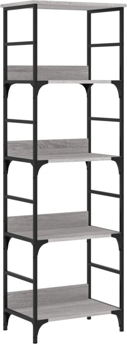 vidaXL - Boekenrek - 50x33x153 - cm - bewerkt - hout - grijs - sonoma - eikenkleurig