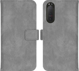 iMoshion Hoesje Geschikt voor Sony Xperia 5 II Hoesje Met Pasjeshouder - iMoshion Luxe Bookcase - Grijs