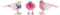 Kerstversiering DKD Home Decor Polyester Fågel (18 x 8 x 13 cm) (3) (3 Stuks)