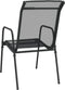 vidaXL - Tuinstoelen - 4 - st - staal - en - textileen - zwart