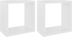 vidaXL - Wandschappen - kubus - 2 - st - 26x15x26 - cm - wit