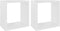 vidaXL - Wandschappen - kubus - 2 - st - 26x15x26 - cm - wit