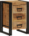 vidaXL - Nachtkastje - 40x35x50 - cm - Massief - Ruw - Mango - Hout