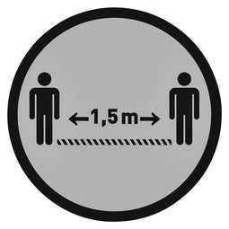 OPUS 2 - Vloersticker opus 2 30cm rond licht grijs/zwart