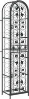 vidaXL - Wijnrek - voor - 73 - flessen - 45x36x200 - cm - smeedijzer - zwart