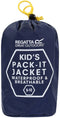 Regatta - Kids Pack It III Opvouwbaar Kinder Regenjack - Donker Blauw - Maat 128