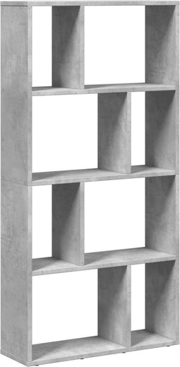 vidaXL - Boekenkast - 60x20x120 - cm - bewerkt - hout - betongrijs