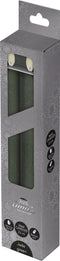 Anna's Collection Led dinerkaarsen - 23 cm - bewegende vlam - jade groen (2 stuks)