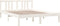 vidaXL - Bedframe - massief - hout - wit - 140x190 - cm