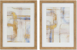 Schilderij DKD Home Decor Abstract (30 x 3 x 40 cm) (2 Stuks)