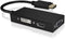 Icy Box IB-AC1031 - DisplayPort Adapter - 3-in-1 DVI HDMI VGA - Zwart