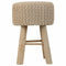 Kruk Alexandra House Living Crème Bamboe Pijnboom Spons Hout MDF 32 x 44 x 32 cm