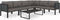 vidaXL - Hoekbank - sectioneel - met - rechterarmleuning - poly - rattan - antraciet