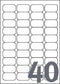 Avery - Mini Etiketten - 45,7 x 25,4 mm - Wit (100 vel)