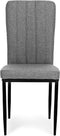 Eetkamerstoelen - grijs - set van 4 - comfortabel design
