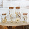 Droogbloemen in glas - Set van 4 - Gedroogde bloemendecoratie - Hoogte klein 7,5 cm en groot 12,5 cm (set van 4)