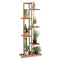 Coast Houten Plantenstandaard - Vrijstaand Plantenrek 6 Planken - 50 x 21 x 124 cm - Bruin