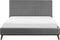 BAYONNE - Tweepersoonsbed - Lichtgrijs - 180 x 200 cm - Fluweel
